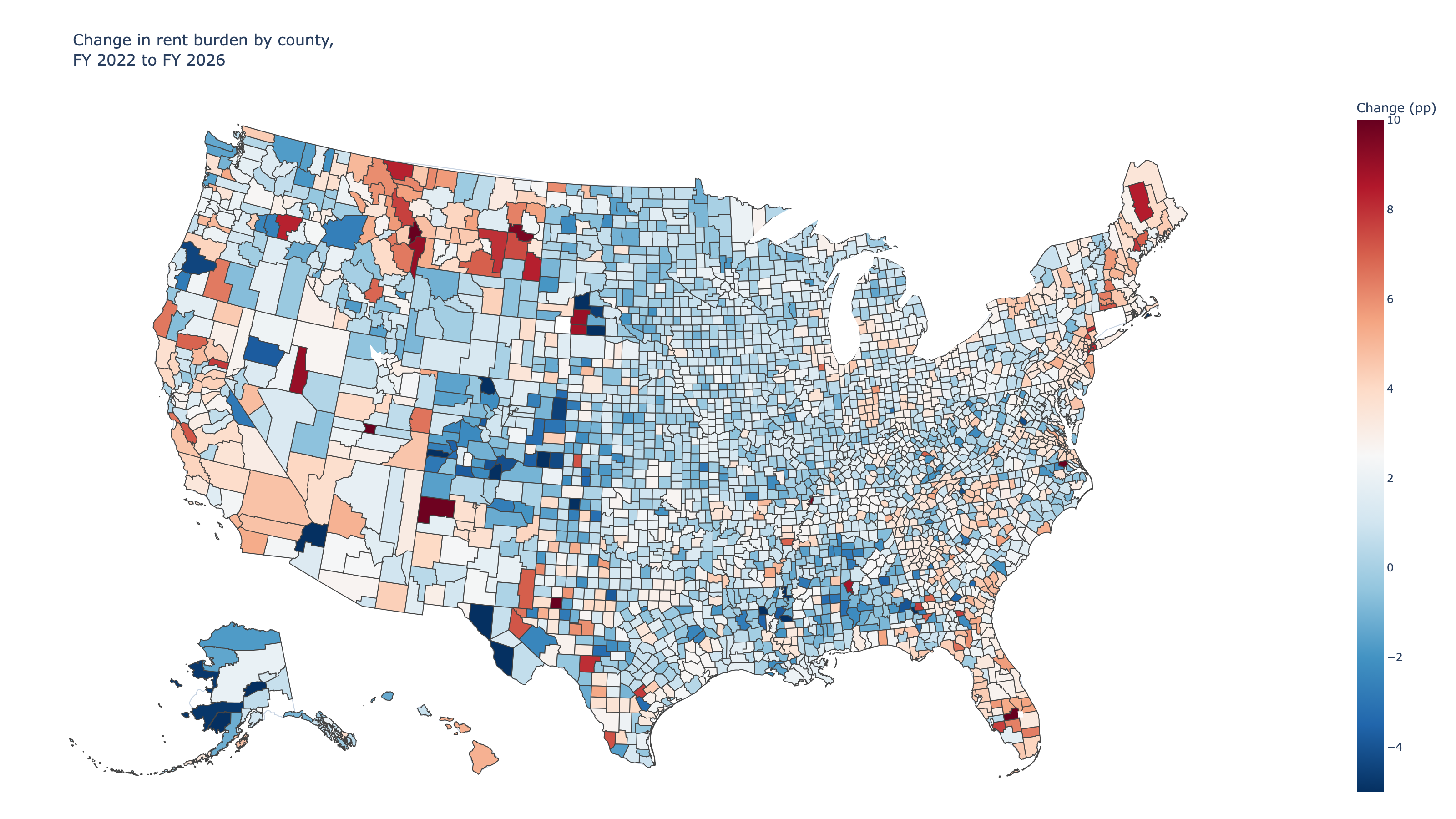 Rents rose 33% in 4 years — incomes didn't keep up in most counties